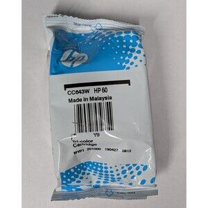 Genuine HP 60 Tri-color Ink New Sealed Package No Box Unknown Expiration CC643W